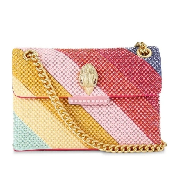 🔹️Kurt Geiger 🔹️London Fabric Mini Pearl Embellished Kensington Crossbody Bag - Picture 1 of 9